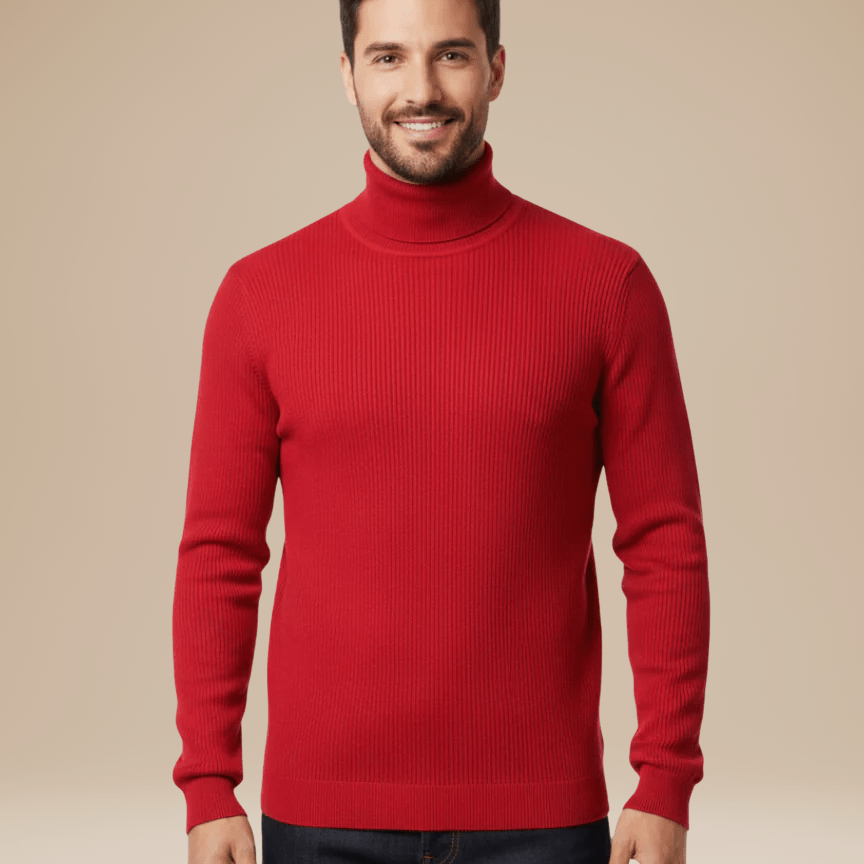 Aurazio Maglione Uomo Dolcevita Collo Alto In Maglia Fine Morbida Calda Per Lavoro E Tempo Libero