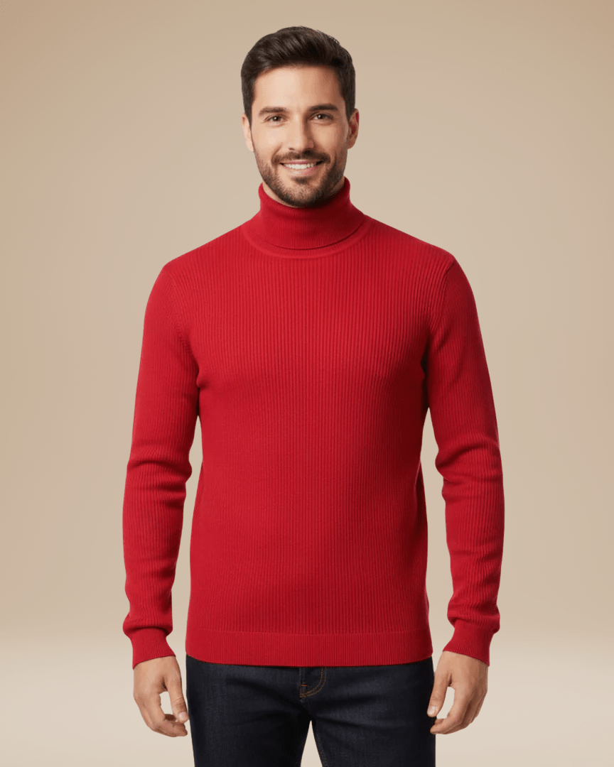 Aurazio Maglione Uomo Dolcevita Collo Alto In Maglia Fine Morbida Calda Per Lavoro E Tempo Libero