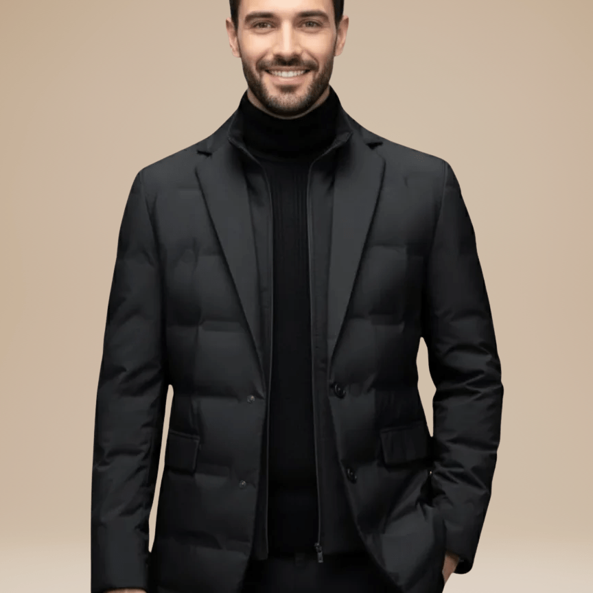 Aurazio Uomo Giacca Sartoriale Imbottita Elegante Confortevole Termica Leggera Invernale