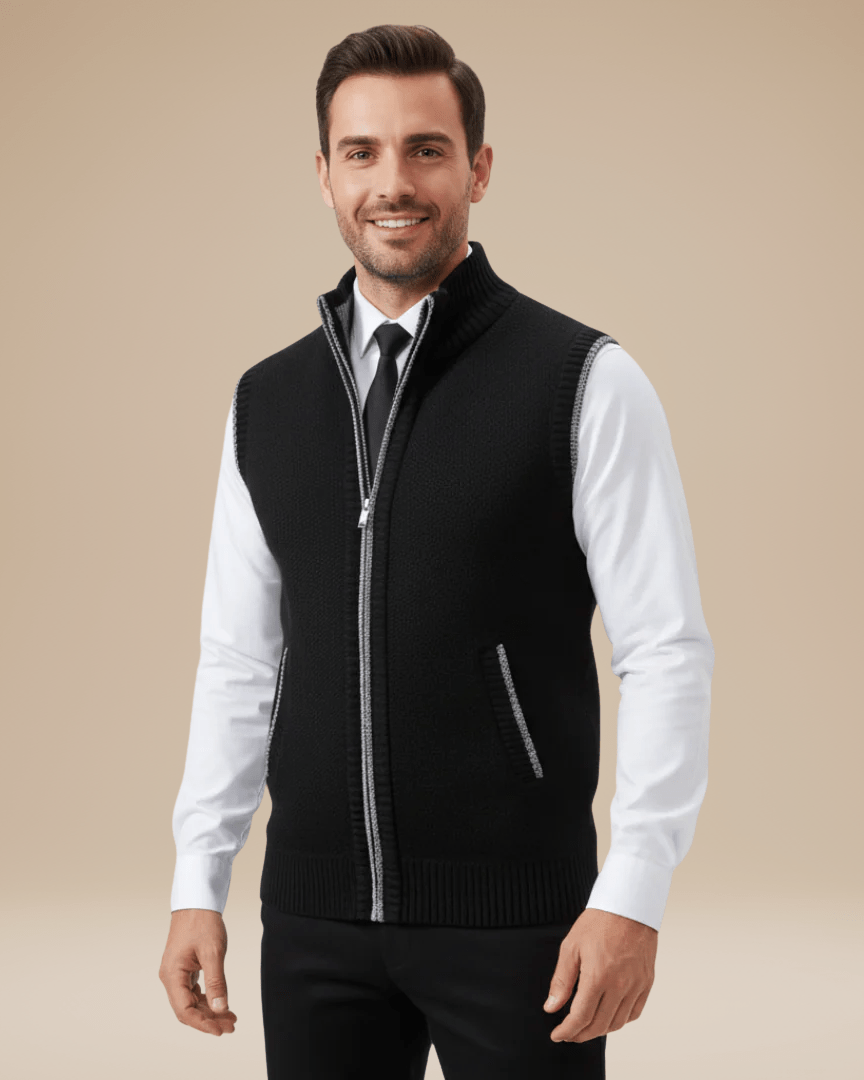 Aurazio Gilet In Maglia Uomo Lana Mista Leggero Caldo Versatile Per Camicie E T Shirt