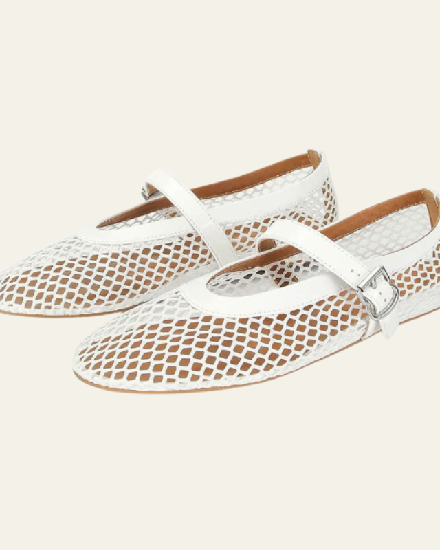 Aurazio Scarpe Mary Jane in mesh da donna