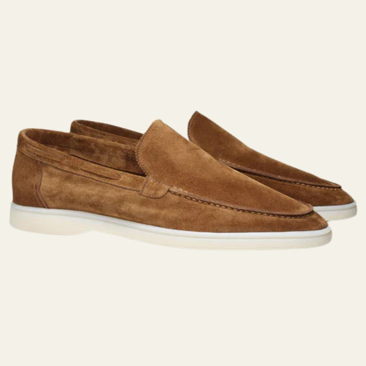Mocassino Yacht Uomo in Suede Vegano Caramello Costa Mediterranea