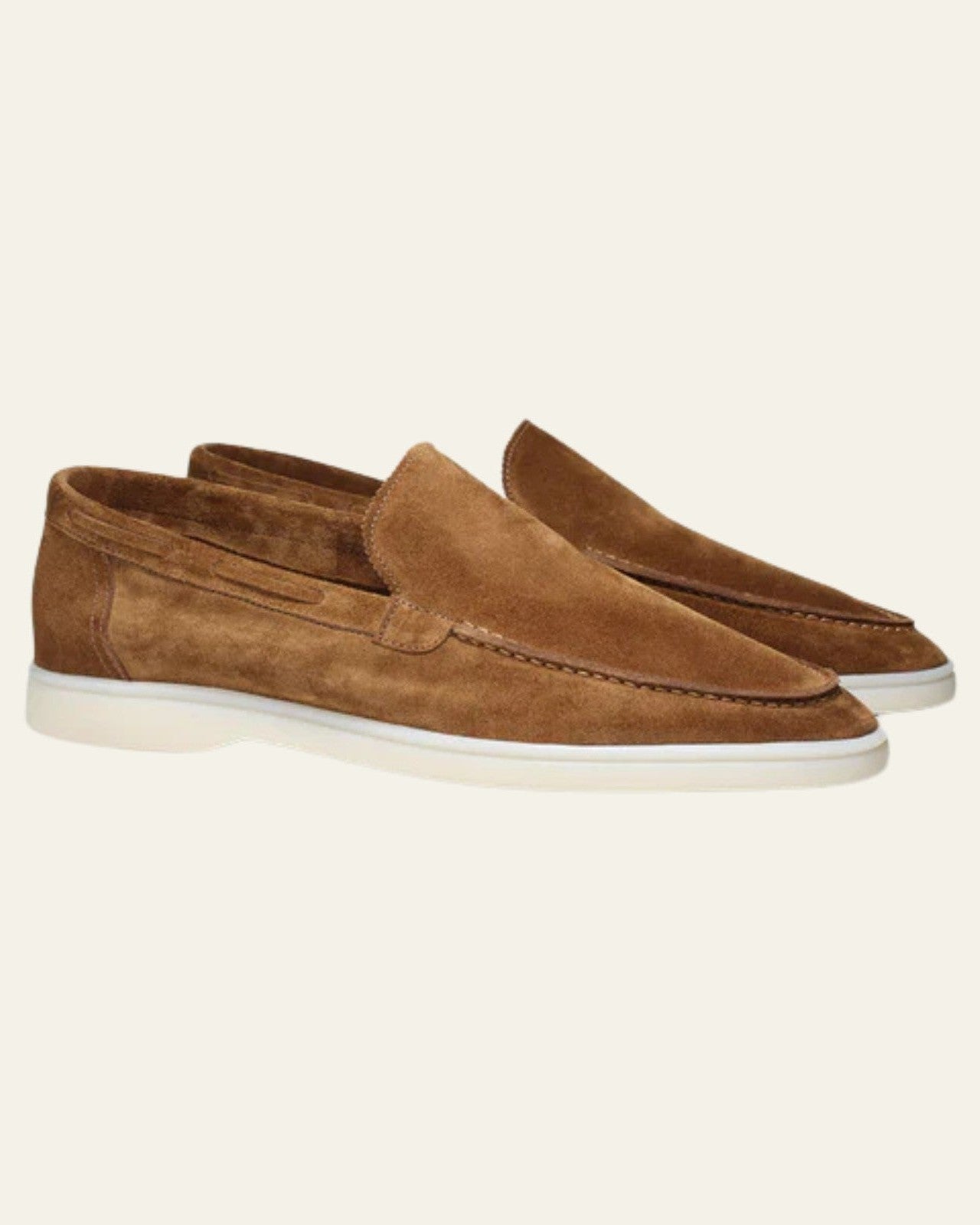 Aurazio Mocassino da yacht in suede vegano per uomo