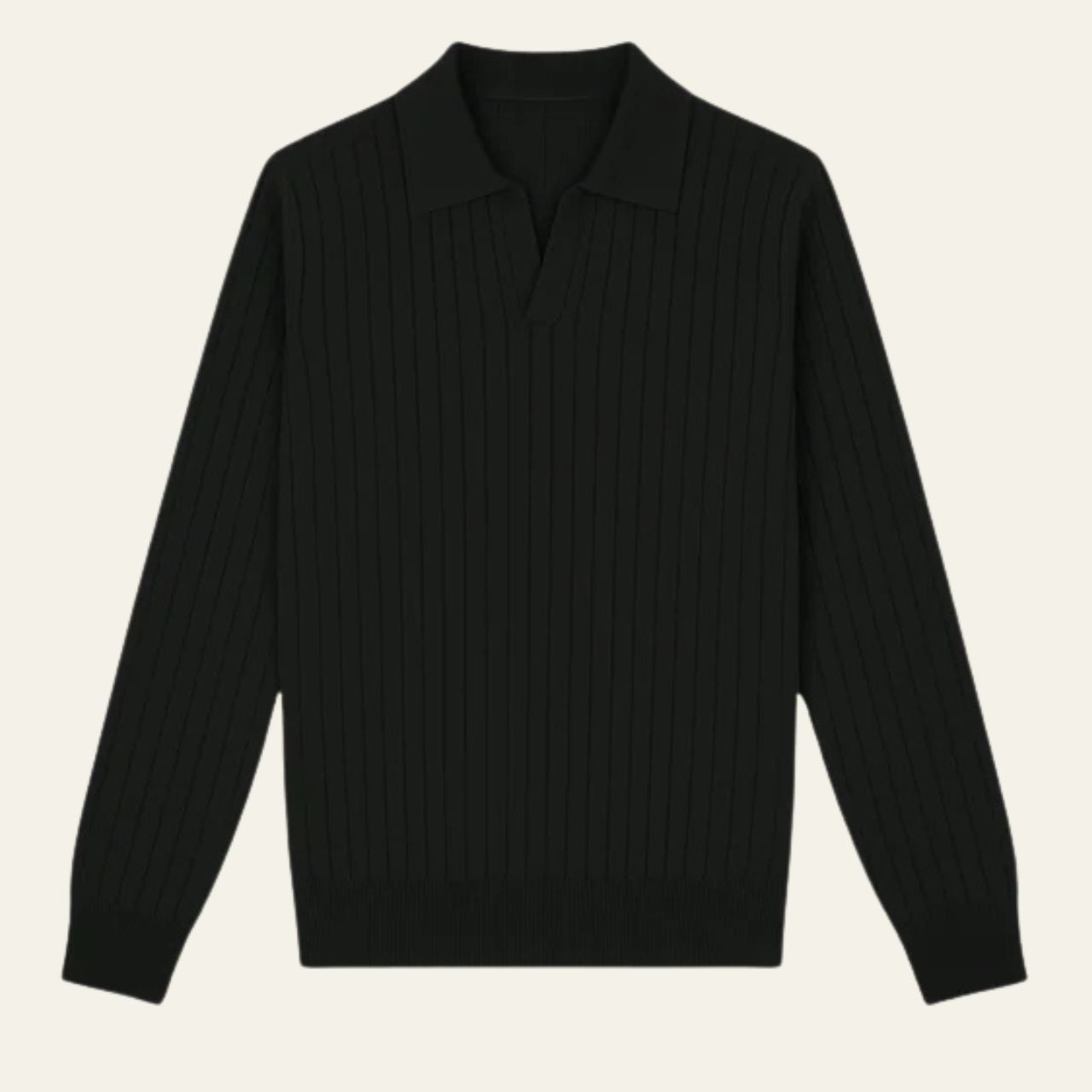 Aurazio Polo in maglia a coste aderente da uomo