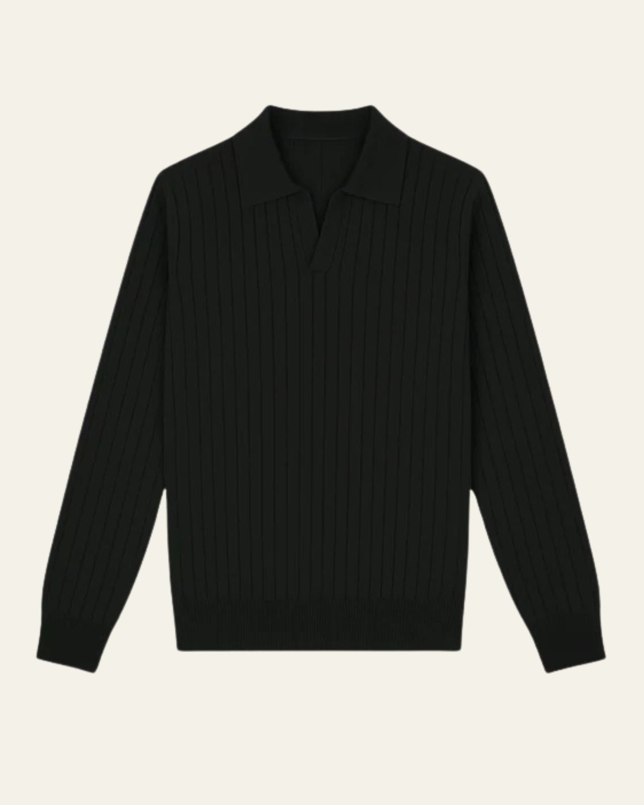 Aurazio Polo in maglia a coste aderente da uomo