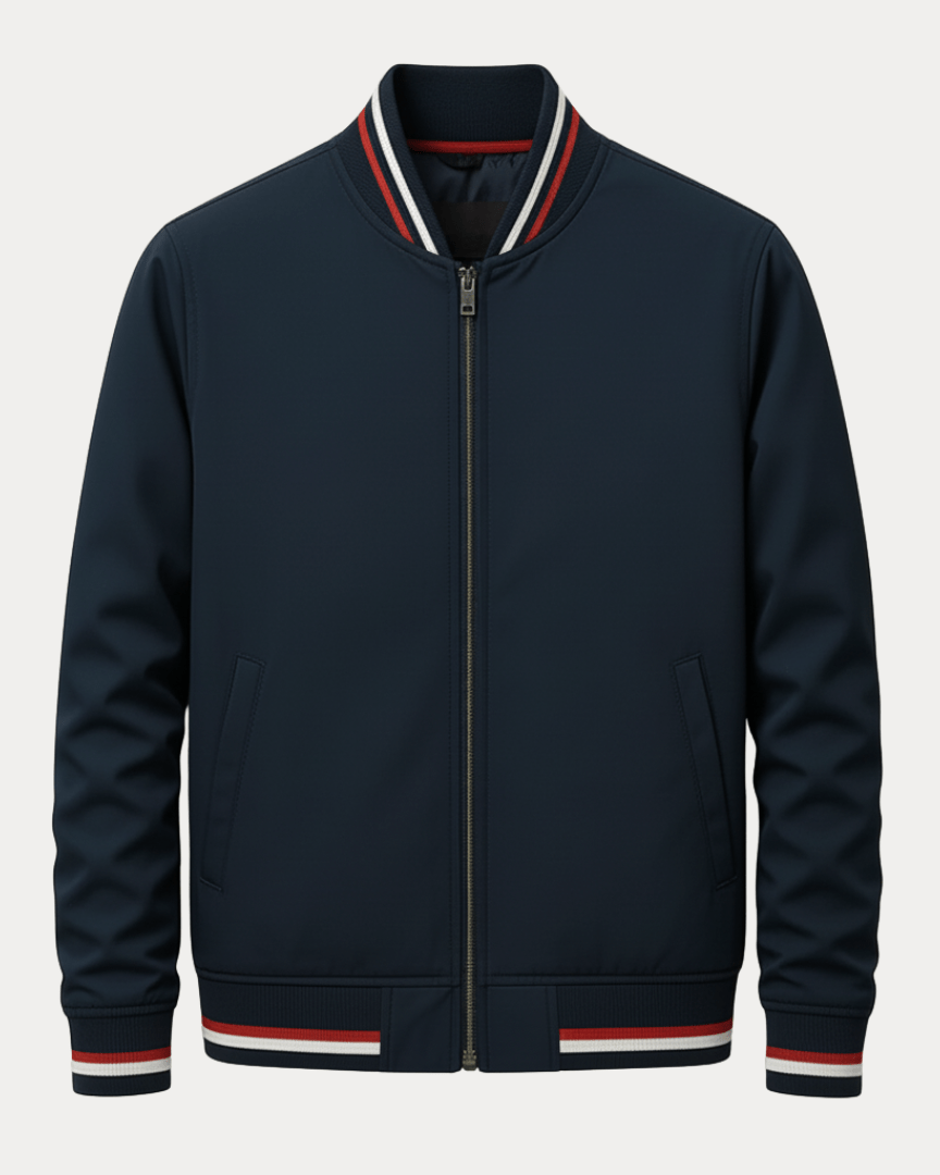 Aurazio Bomber Uomo Casual Colletto A Costine Per Vita Di Città Comfort E Stile Urbano