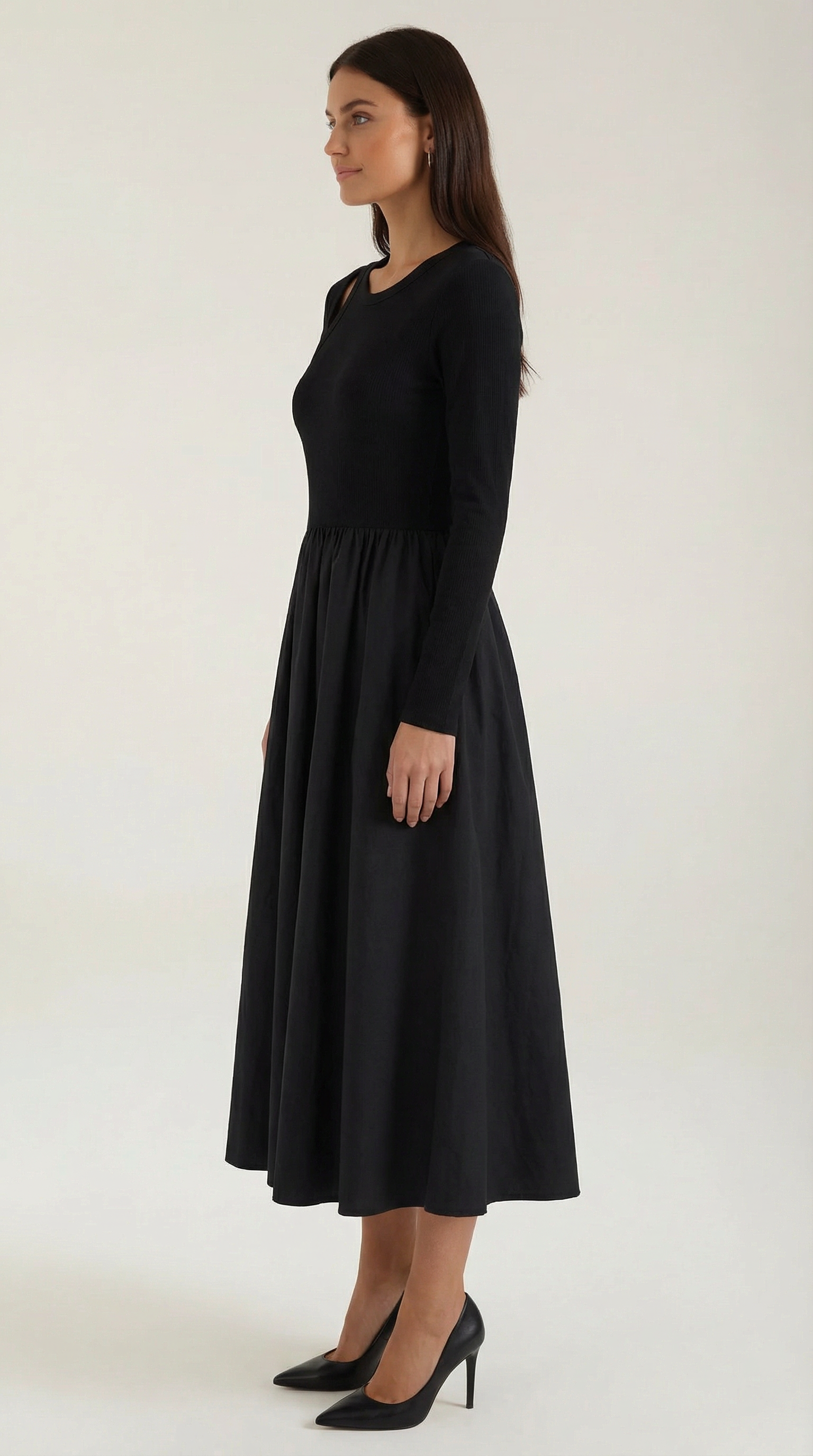 Aurazio Vestito Maxi con Maniche Lunghe per Donna