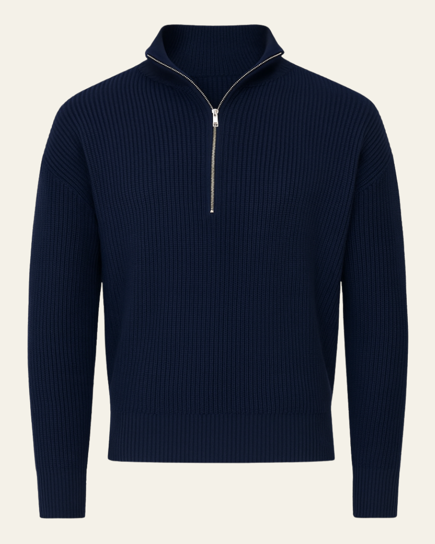 Aurazio Maglione Lavorato Con Zip Per Uomo