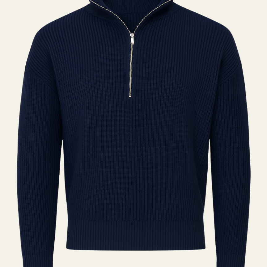 Aurazio Maglione Lavorato Con Zip Per Uomo