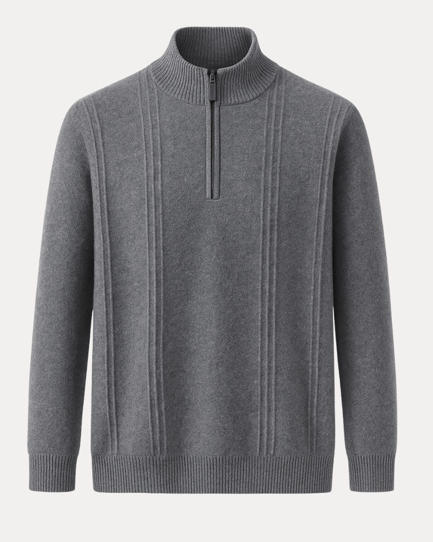 Aurazio Maglione Collo Alto a Coste Unisex Cashmere Morbido Caldo e Elegante Classico