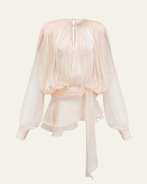 Aurazio Camicetta in chiffon di seta per donna