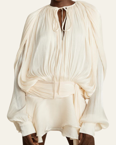 Aurazio Camicetta in chiffon di seta per donna