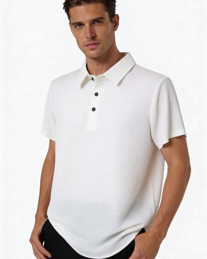 Aurazio Polo Piqué da Uomo Leggero e Traspirante