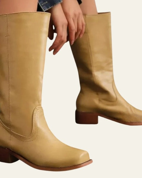 Aurazio Stivali al ginocchio in pelle vegana da donna