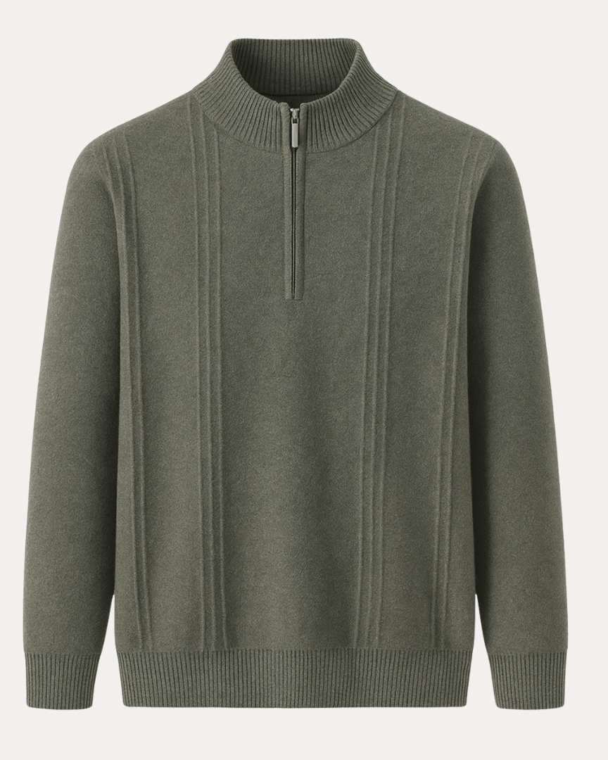 Aurazio Maglione Collo Alto a Coste Unisex Cashmere Morbido Caldo e Elegante Classico