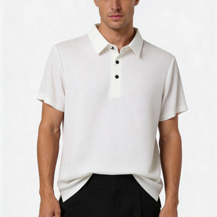 Aurazio Polo Piqué da Uomo Leggero e Traspirante