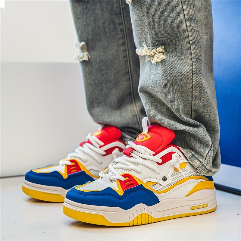 Sneakers Uomo Urbane Motivo Geometrico Tomaia in PU Suola in Gomma