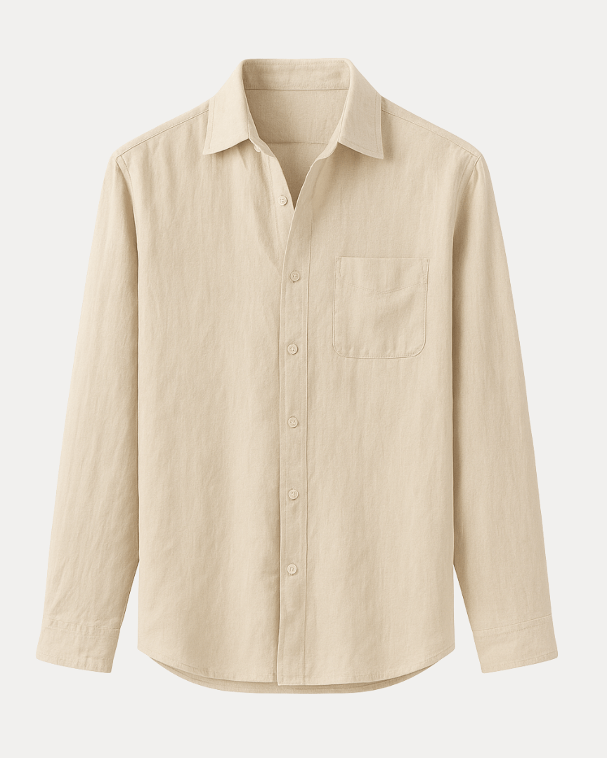 Aurazio Camicia Uomo Maniche Lunghe Leggera Traspirante