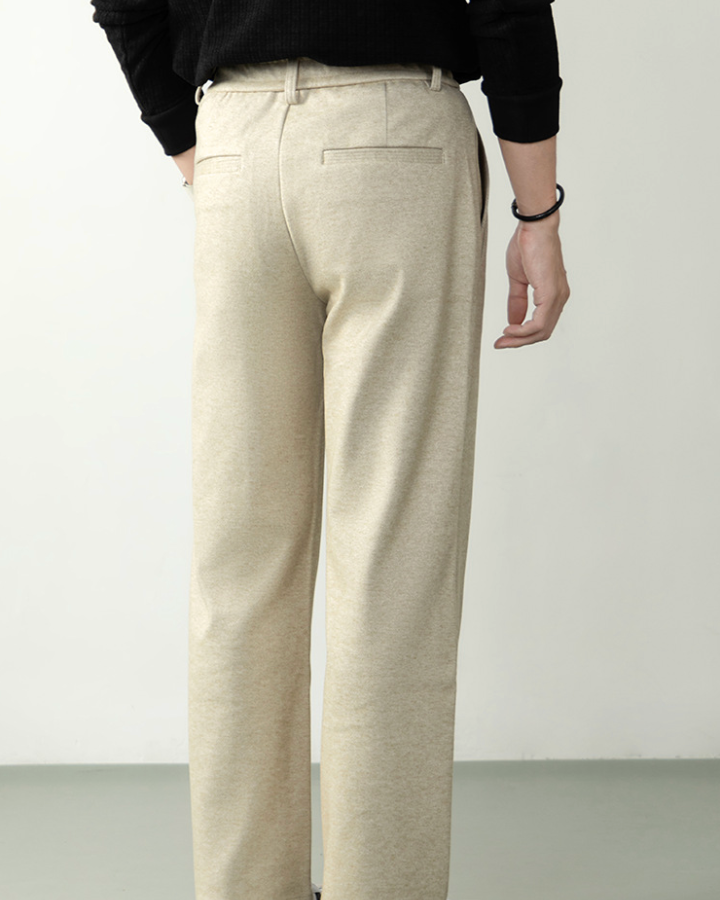 Aurazio Pantaloni a gamba dritta in lana da uomo