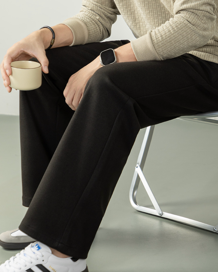 Aurazio Pantaloni in lana a gamba dritta da uomo