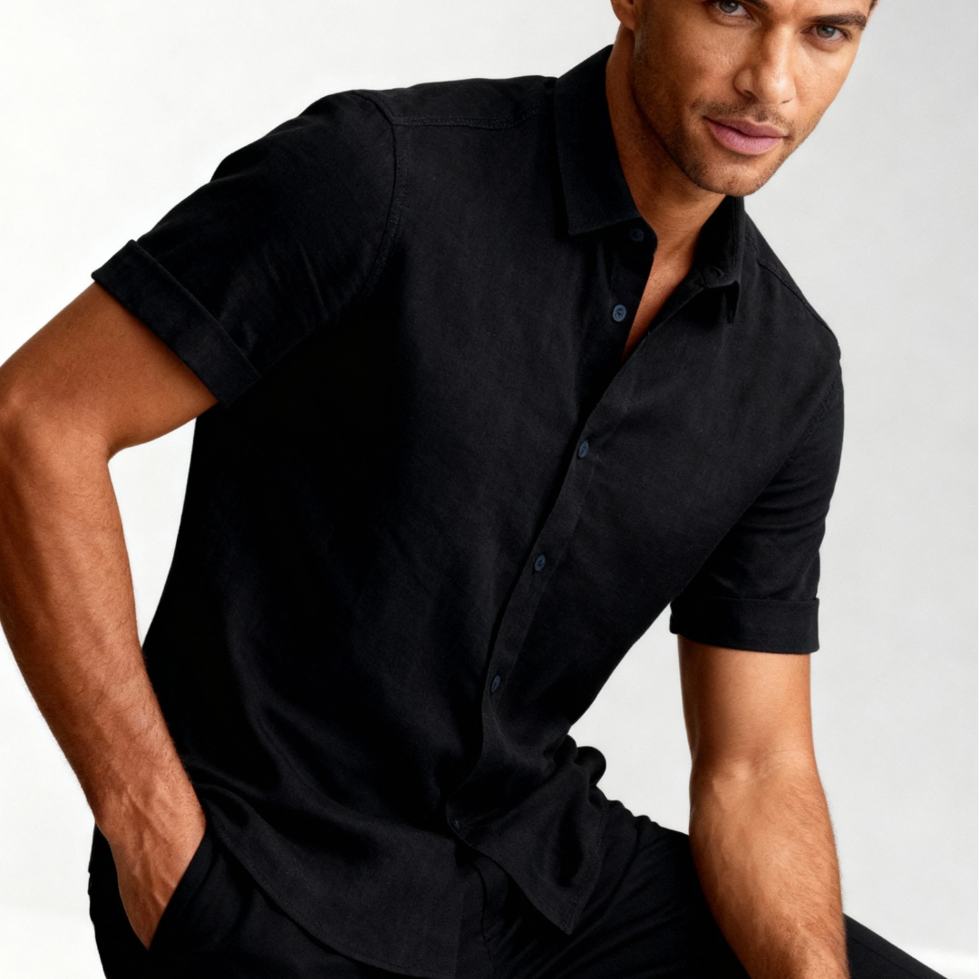 Aurazio Camicia a Maniche Corte per Uomo