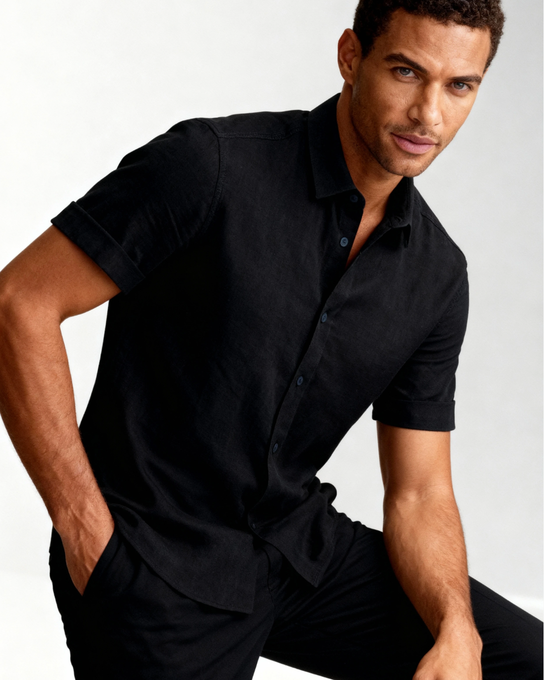 Aurazio Camicia a Maniche Corte per Uomo