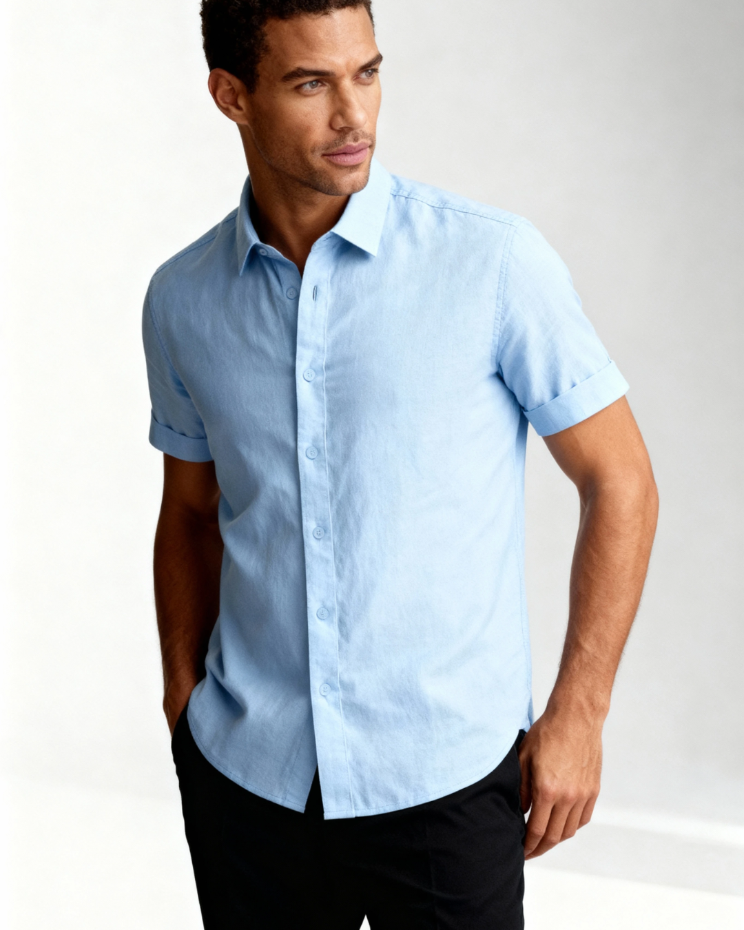 Aurazio Camicia a Maniche Corte per Uomo