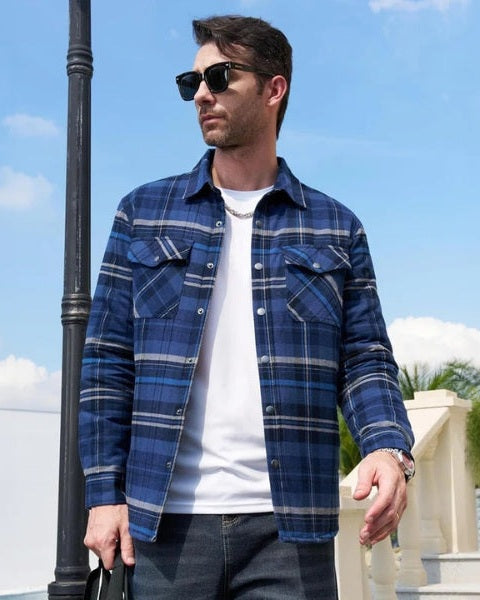 Aurazio Camicia in flanella trapuntata per tutti