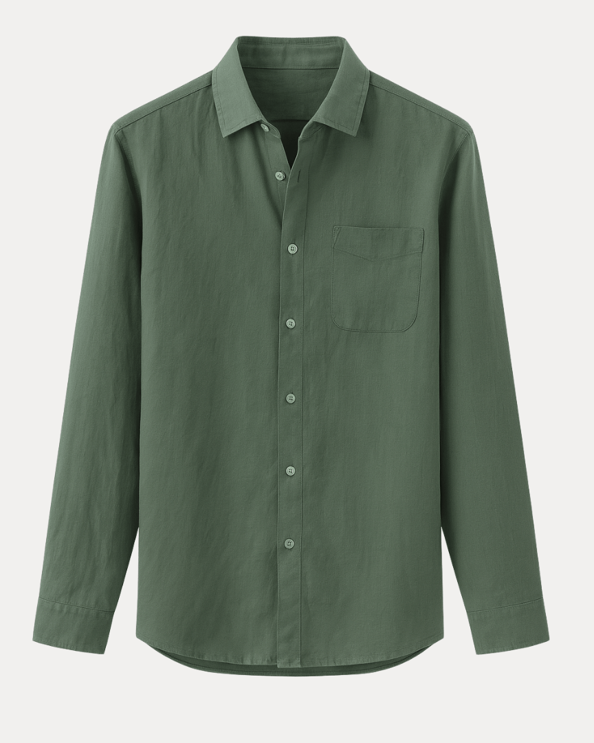 Aurazio Camicia Uomo Maniche Lunghe Leggera Traspirante