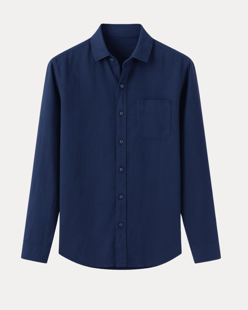 Aurazio Camicia Uomo Maniche Lunghe Leggera Traspirante