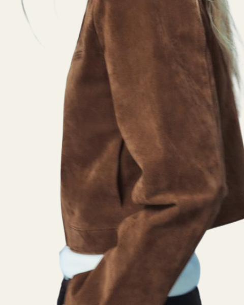 Aurazio Giacca in camoscio corta da donna