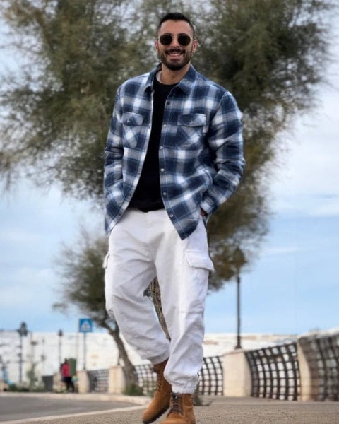 Aurazio Camicia in flanella trapuntata per tutti