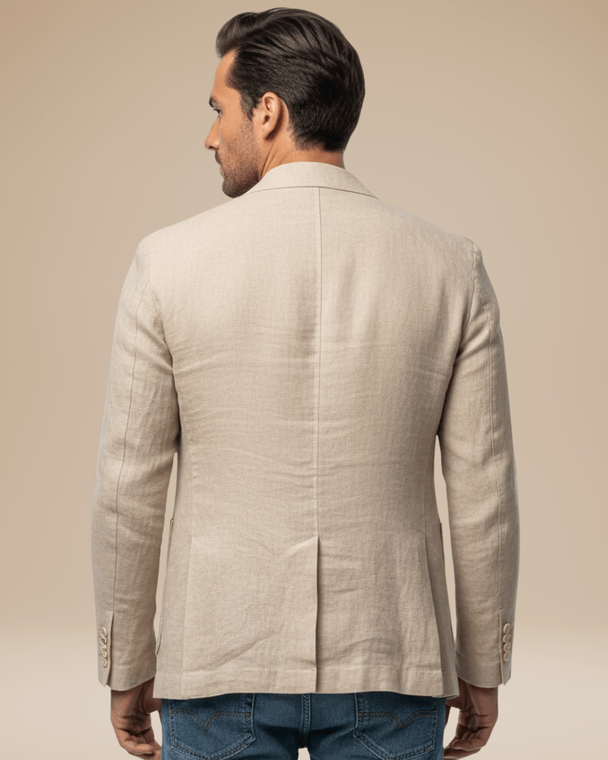 Aurazio Blazer Sartoriale Uomo Slim Fit Leggero Elegante Con Revers Classico E Chiusura A Tre Bottoni