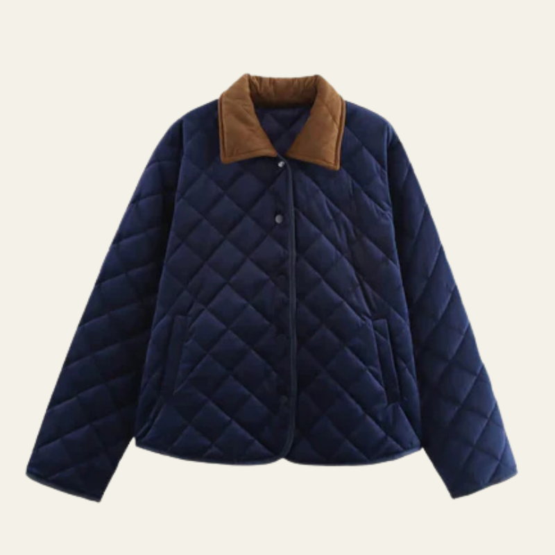 Giacca Donna Trapuntata in Cotone Stile Retrò Versatile
