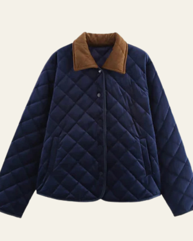 Giacca Donna Trapuntata in Cotone Stile Retrò Versatile