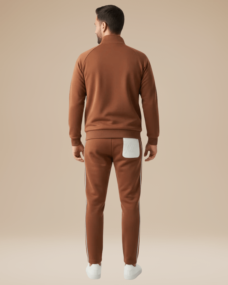 Aurazio Completo Sportivo Dinamico Uomo Con Giacca Zip Frontale Pantaloni Palestra Comfort