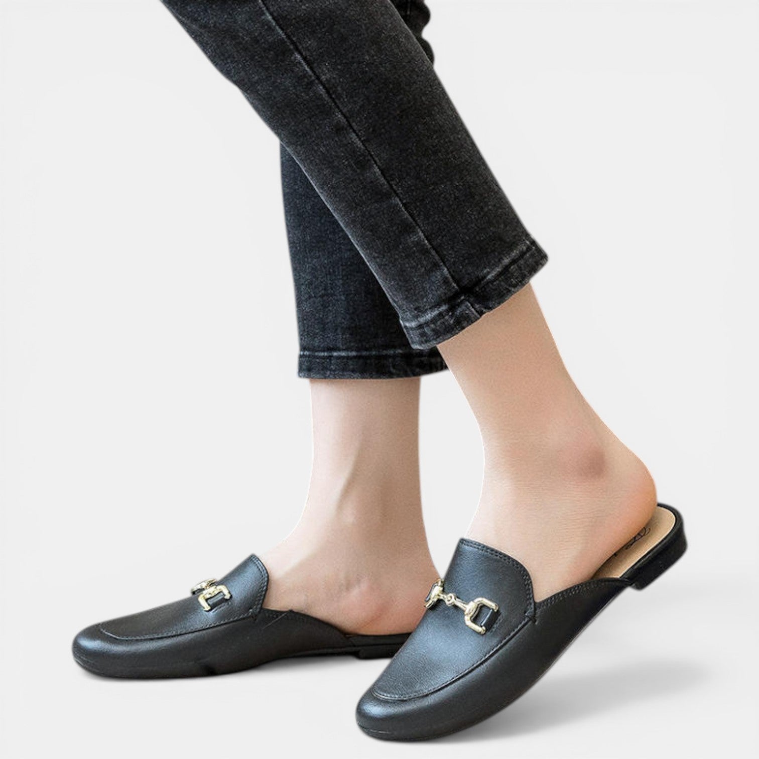 Aurazio Mules Pelle Comfort Footbed Morbida per Donna