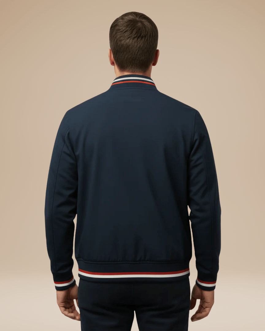 Aurazio Bomber Uomo Casual Colletto A Costine Per Vita Di Città Comfort E Stile Urbano