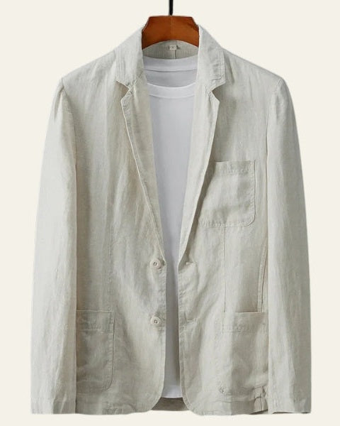 Aurazio Blazer Testurizzato in Lino Ecologico da uomo