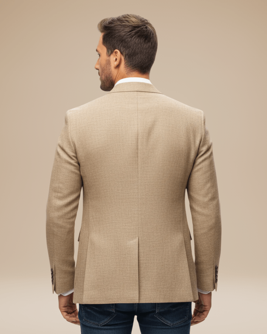 Aurazio Blazer Uomo Slim Elegante Revers Classico Due Bottoni Impeccabile Comfort