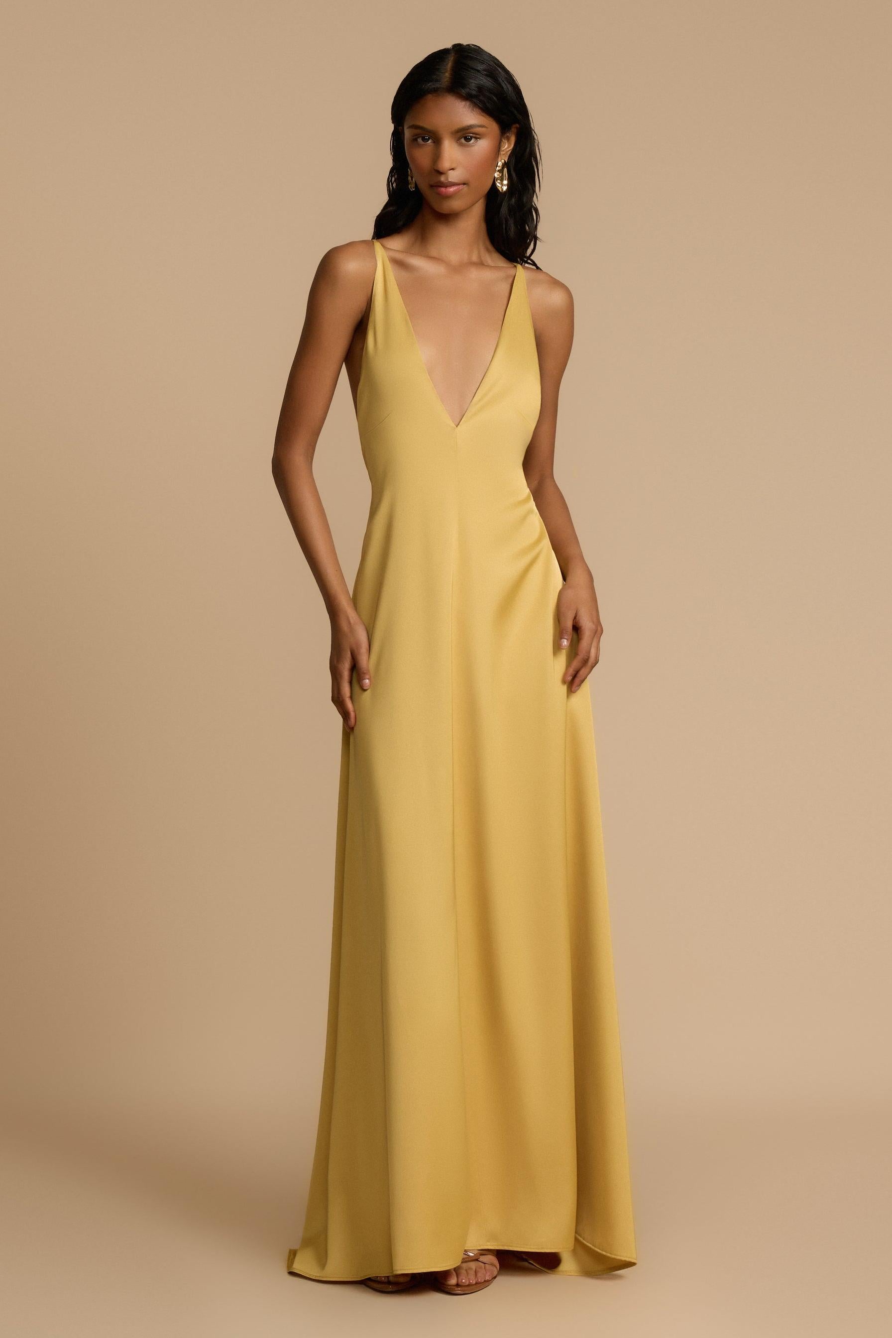 Aurazio Vestito Maxi con Scollo a V per Donne