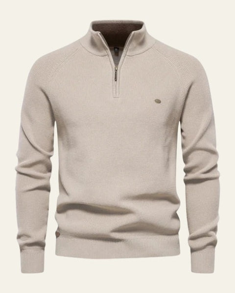 Aurazio Maglione con zip a collo alto da uomo