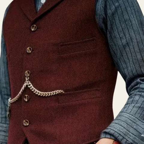 Aurazio Gilet in Tweed Classico per uomo