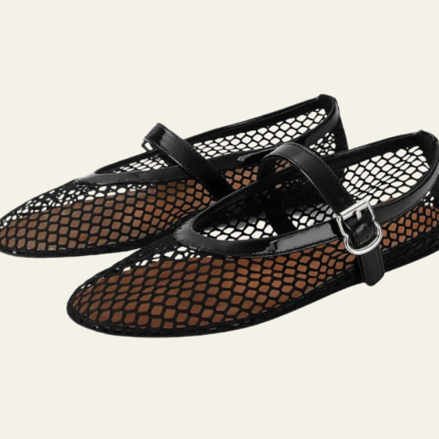 Aurazio Scarpe Mary Jane in mesh da donna