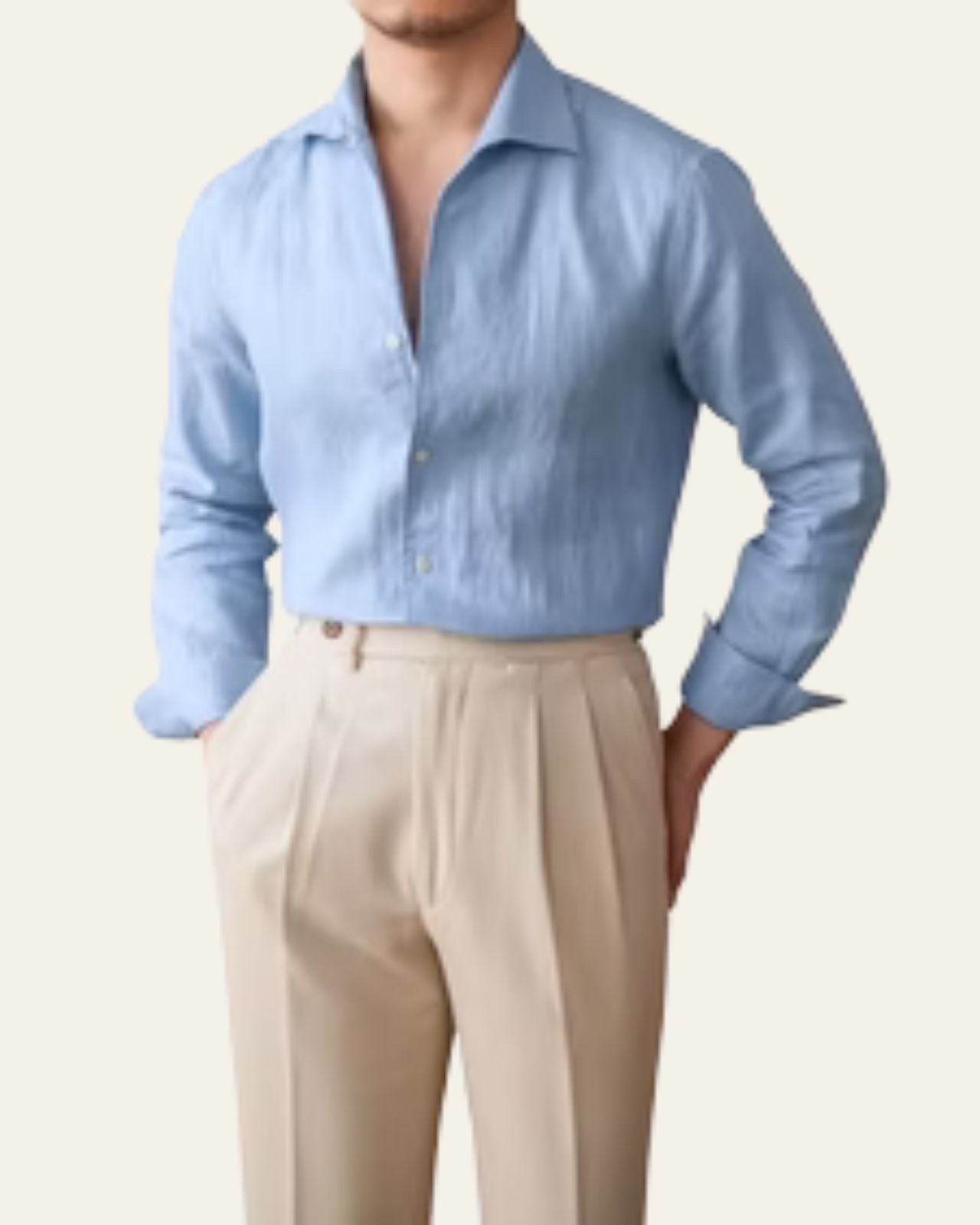 Aurazio Camicia di Lino da Uomo