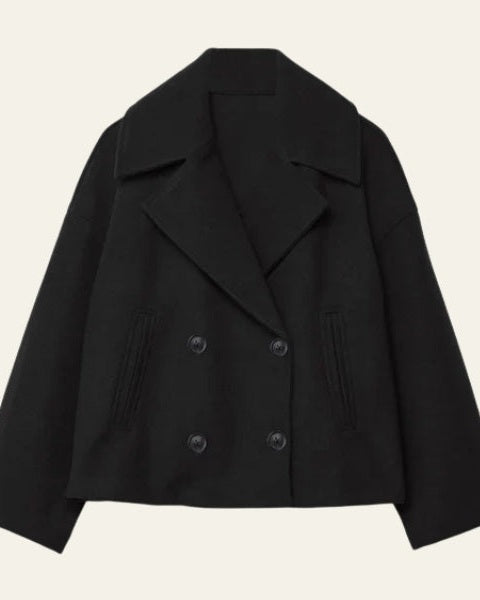 Aurazio Cappotto doppiopetto in lana corto da donna