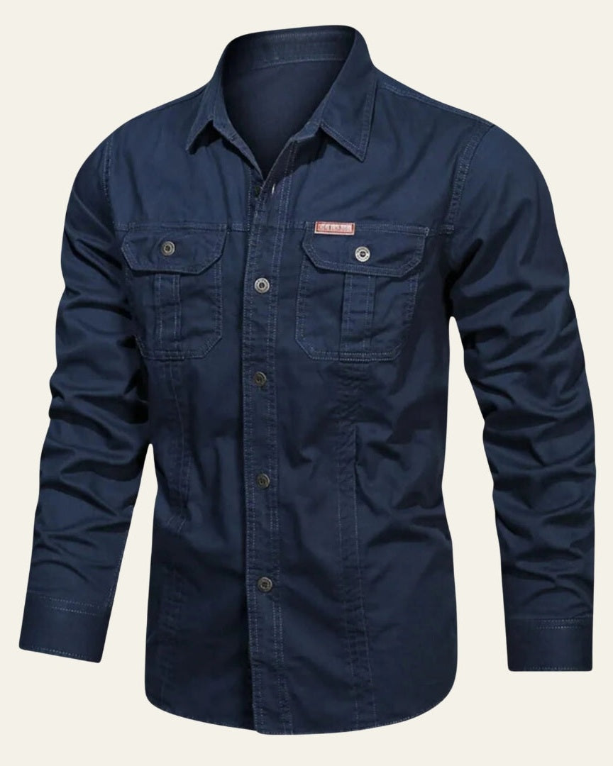 Aurazio Camicia Con Tasche Sul Petto Per Uomo