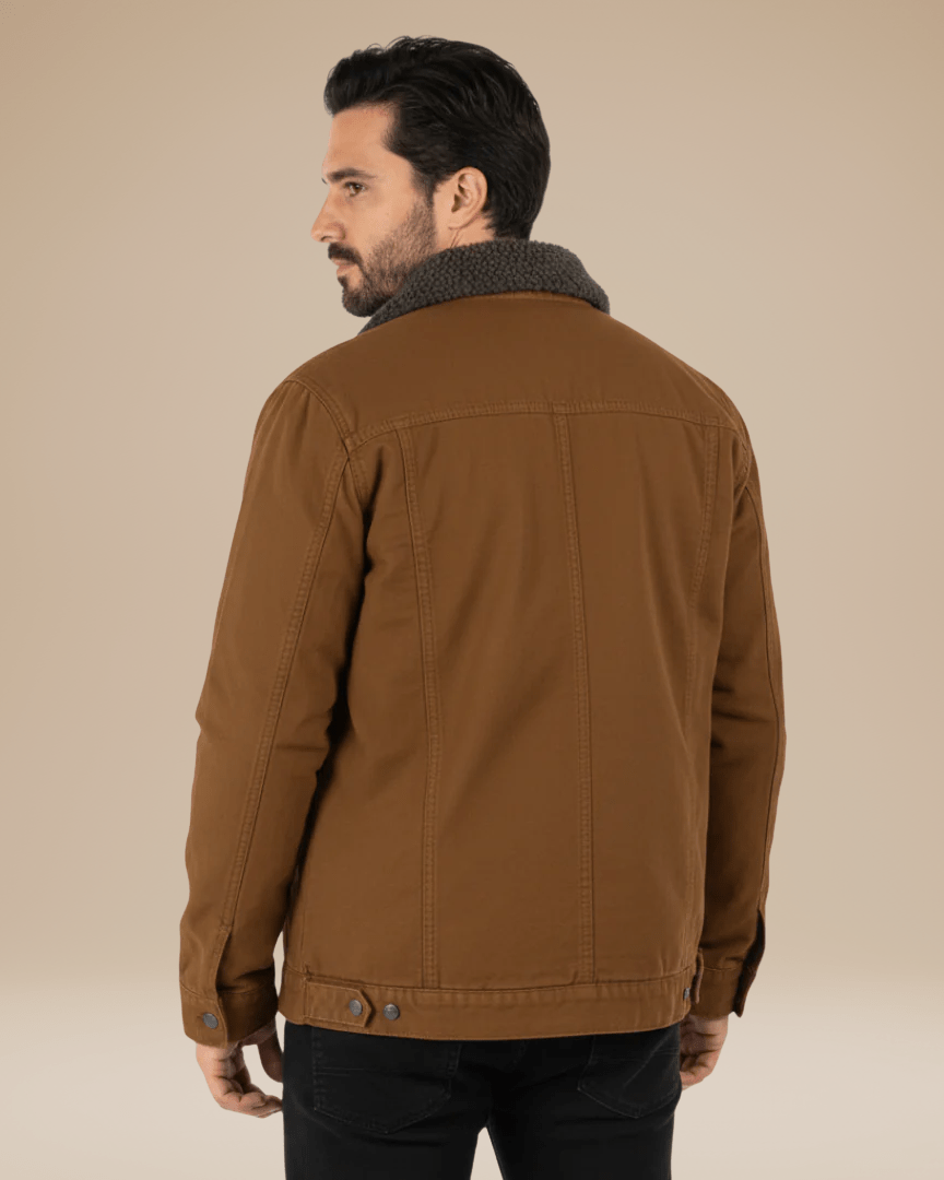 Aurazio Giacca Pile Foderata Uomo Calda E Casual Taglio Regolare Confortevole Per Autunno Inverno