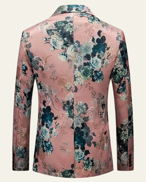 Aurazio Blazer floreale da completo da uomo