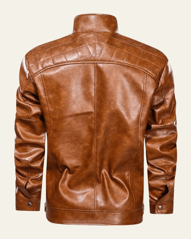 Aurazio Giacca da moto in ecopelle premium da uomo